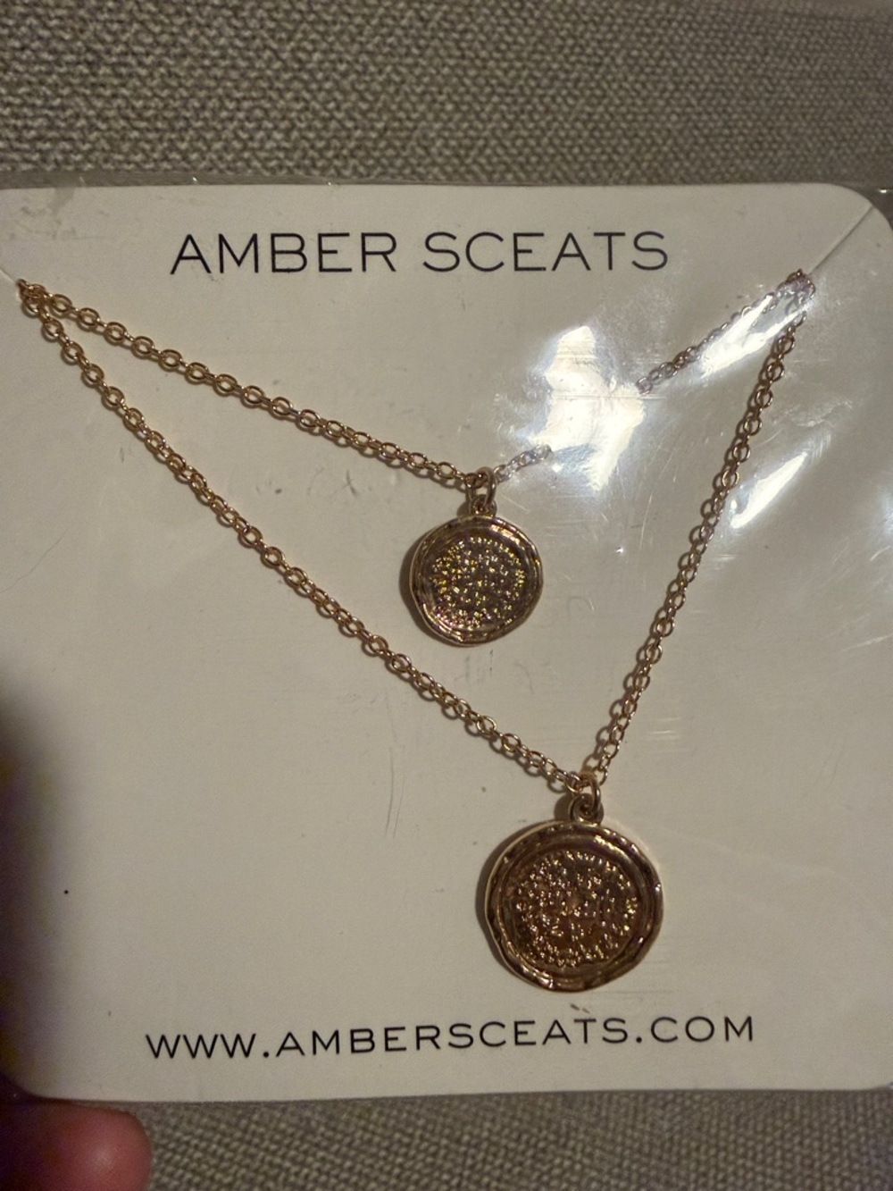 Amber Sceats Layered Coin Disc Necklace NEW
